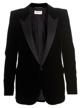 Saint Laurent Velvet Smoking Blazer - Women