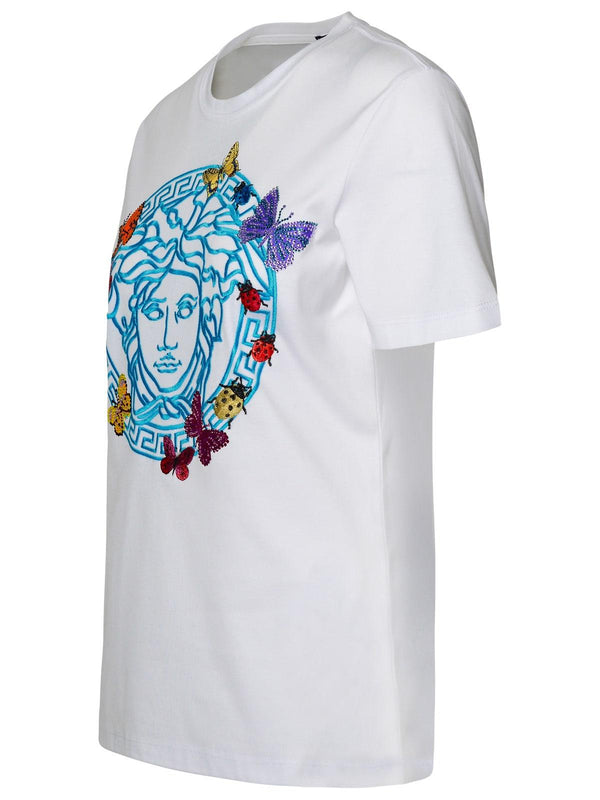 Versace Medusa White Cotton T-shirt - Women - Piano Luigi