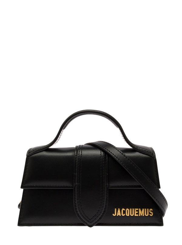 le Bambino Black Handbag With Removable Shoulder Strap In Leather And Cotton Woman Jacquemus - Women