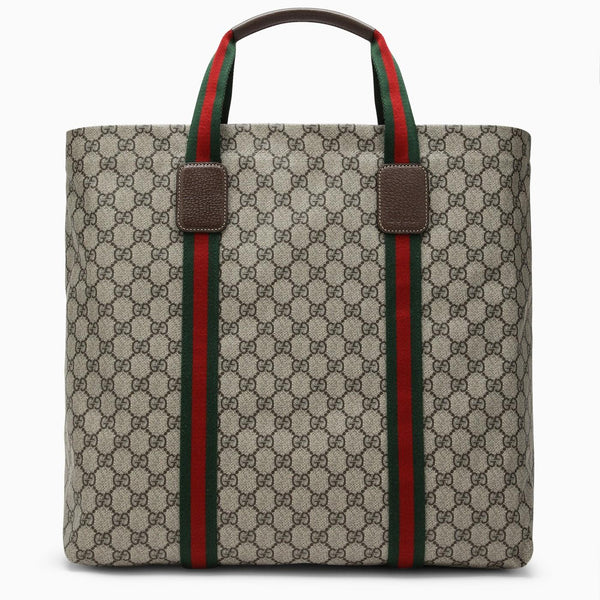 Gucci Medium Tender Beige And Ebony Shopping Bag - Women
