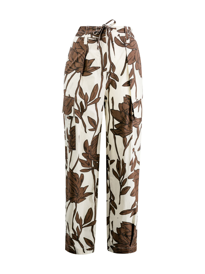 Brunello Cucinelli Floral-print Cotton Trousers - Women