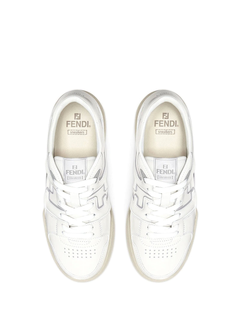 Fendi Low Top Sneaker In White Leather - Men