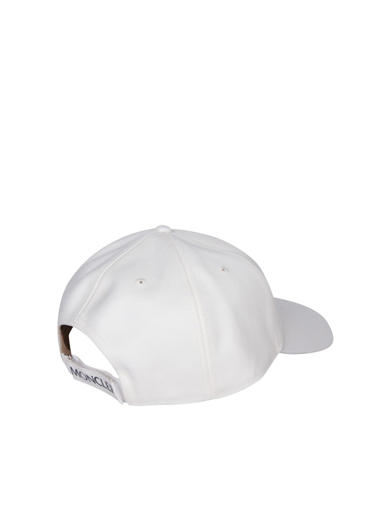 Moncler Logo Patch White Hat - Men