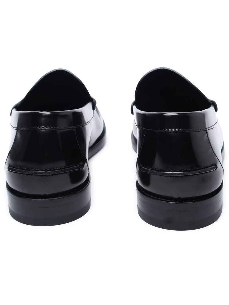 Versace Black Leather Loafers - Men