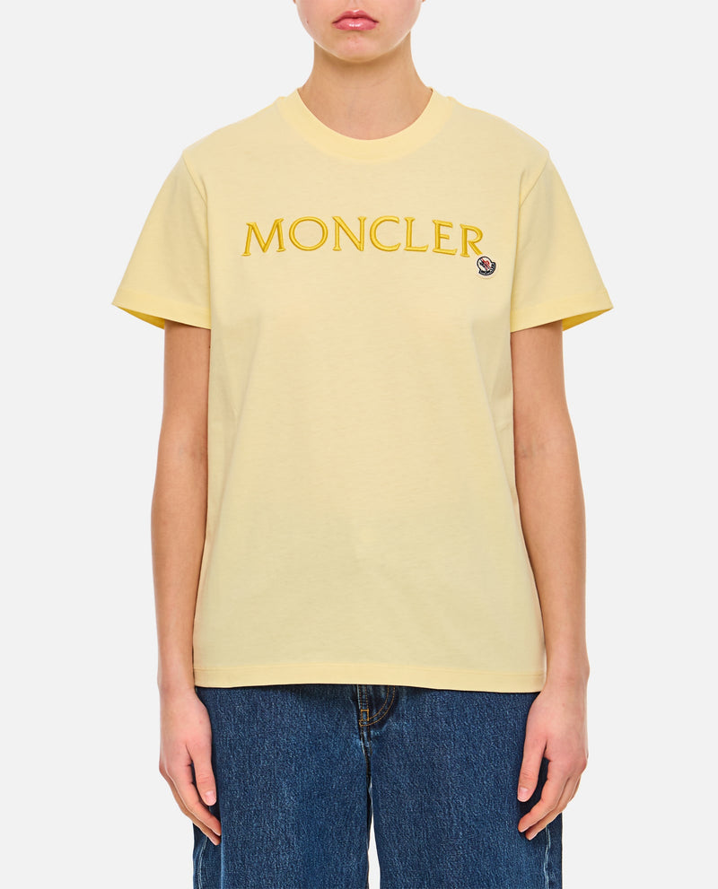 Moncler Regular T-shirt W/printed Front Logo - Women