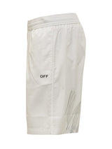 Off-White Swimshorts With Scribble Motif - Men