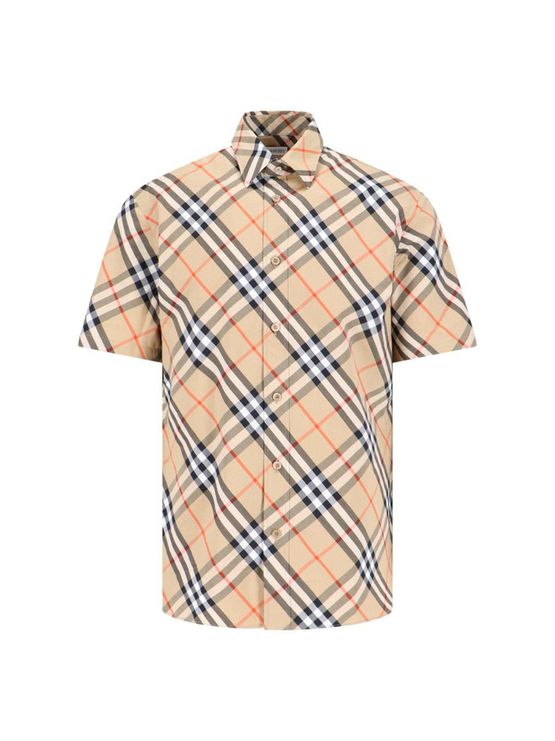 Burberry Short Sleeved Checked Shirt - Men