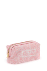 Versace Logo-embroidered Jacquard Zip-up Toiletry Bag - Women