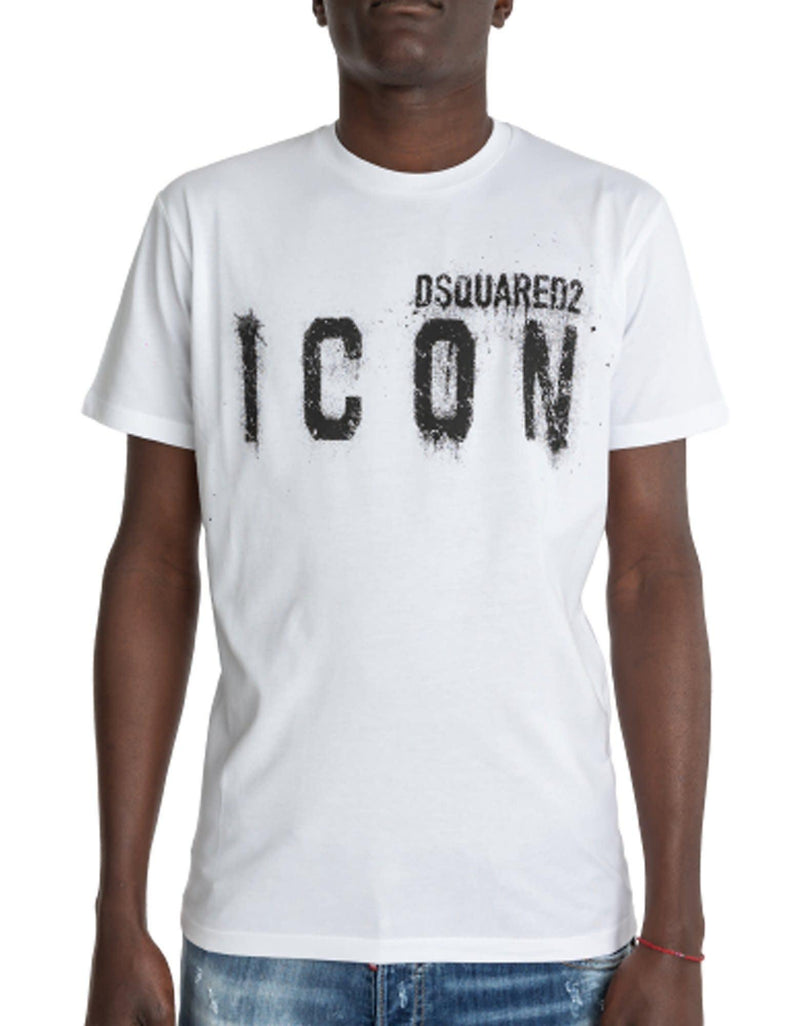 Dsquared2 White T-shirt Icon Spray Cool - Men - Piano Luigi