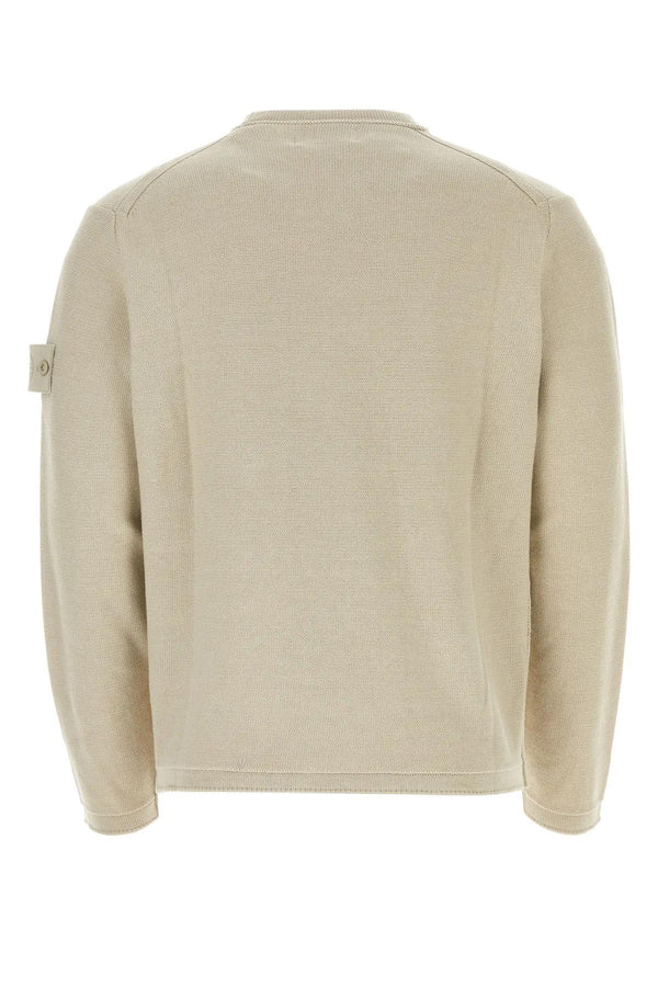 Stone Island Sand Cotton Blend Sweater - Men