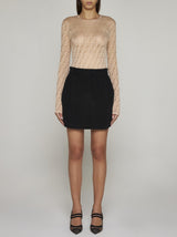 Fendi Ff Jacquard Cotton Miniskirt - Women