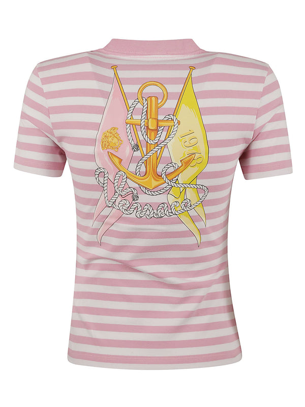 Versace Stripe Logo T-shirt - Women