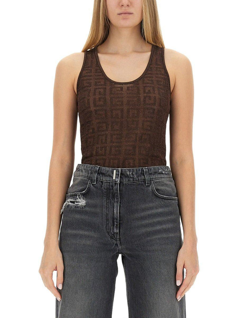 Givenchy 4g Jacquard Knitted Tank Top - Women - Piano Luigi