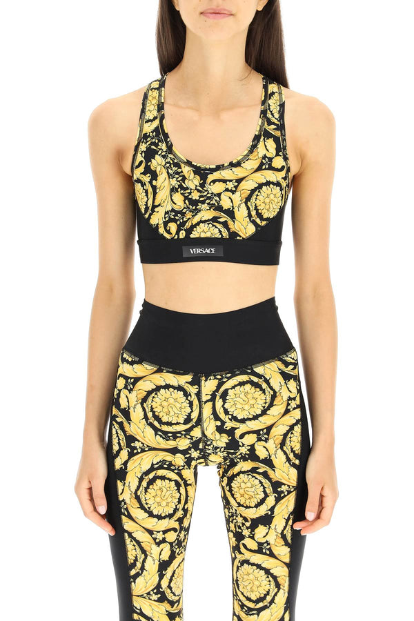 Versace Barocco Print Cropped Sports Top - Women