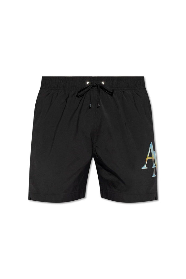 AMIRI Logo Printed Swim Shorts - Men