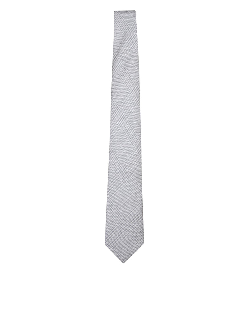 Brunello Cucinelli Prince Of Wales Red/white Tie - Men