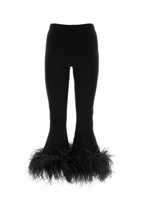 Valentino Feather-trim Cropped Trousers - Women