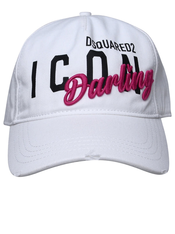 Dsquared2 White Cotton Cap - Women