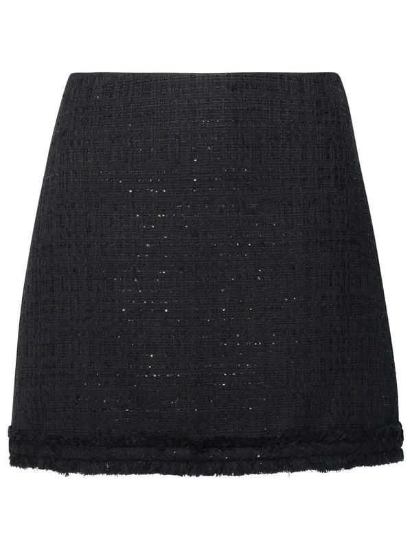 Versace Black Cotton Blend Miniskirt - Women