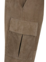 Brunello Cucinelli Leather Cargo Pants - Women