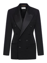 Saint Laurent Double-breasted Long-sleeved Jacket - Women