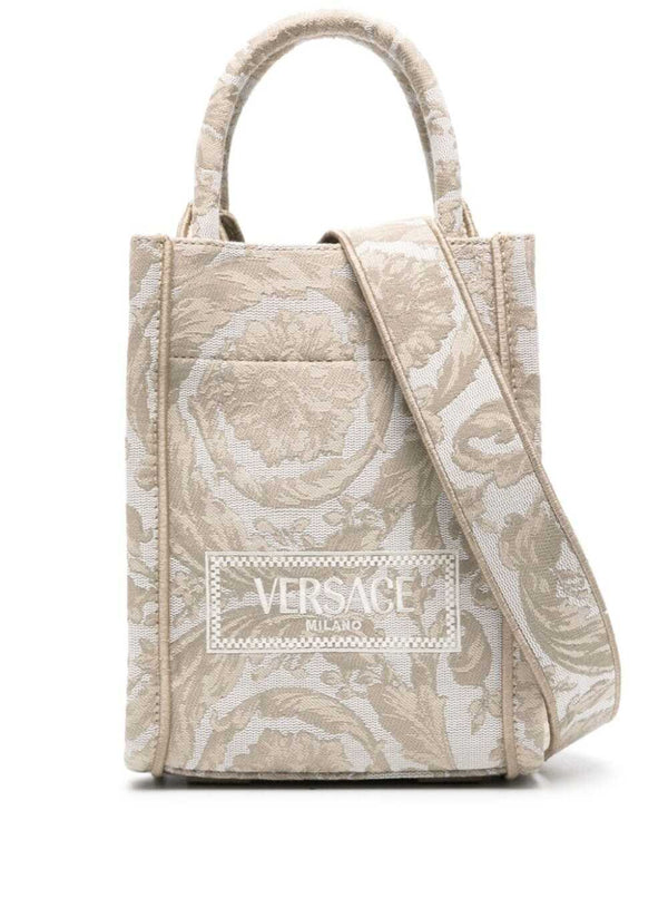 Versace Mini Tote Embroidery Jacquard Barocco+calf - Men