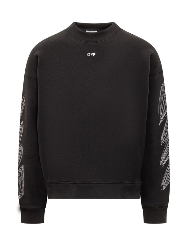 Off-White Sweatshirt With Scribble Logo - Men