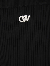 Off-White High Waist Pleated Knitted Joggers - Women