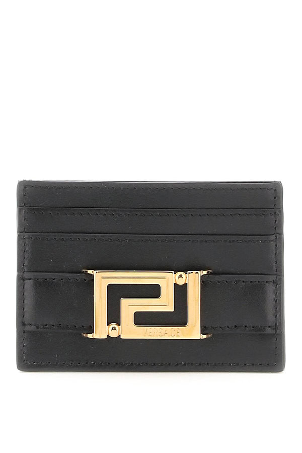 Versace Greca Goddess Leather Card Holder - Women