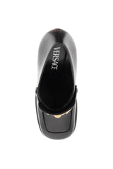 Versace Logo Detail Leather Loafers - Women