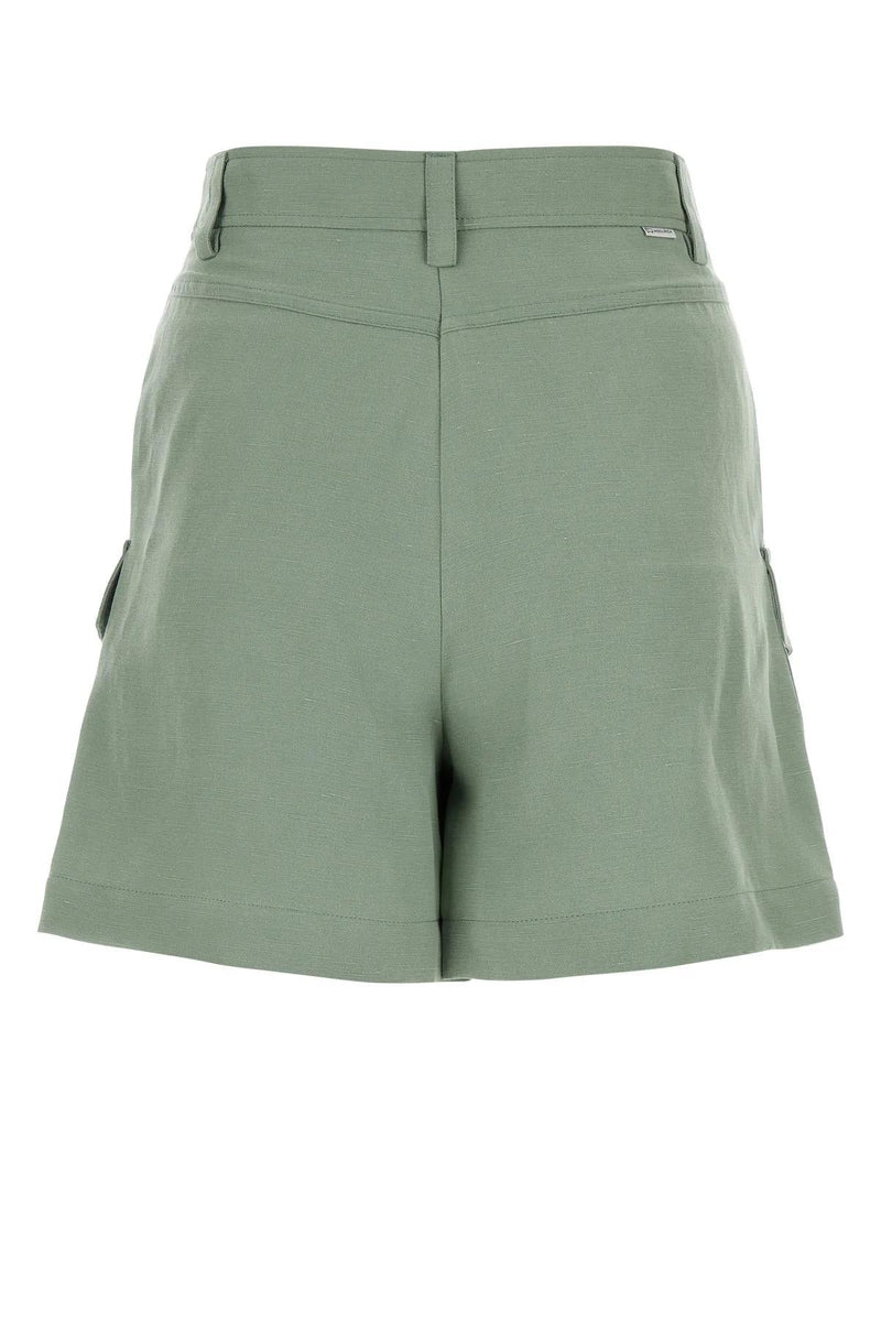 Woolrich Sage Green Viscose Blend Shorts - Women