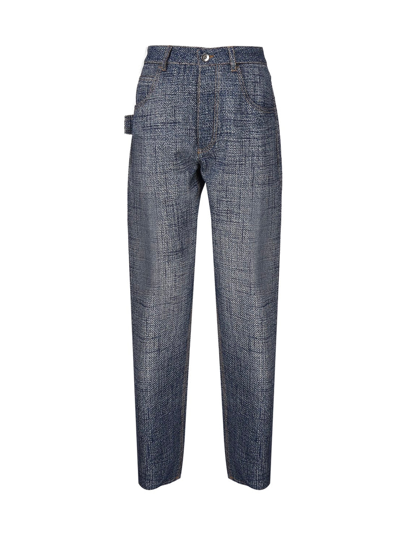 Bottega Veneta Textured Viscose Denim Pants - Women