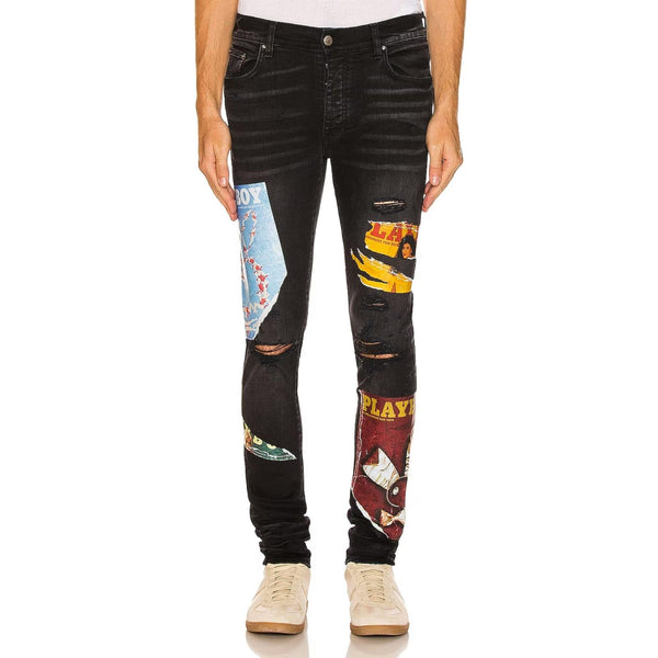 AMIRI Cotton Printed Denim Jeans - Men - Piano Luigi