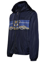 versace Nautical Blue Nylon Windbreaker - Men