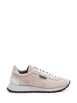 Brunello Cucinelli Shiny Tab Leather Sneaker - Women