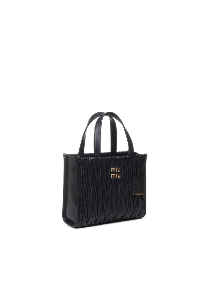 Miu Miu Nappa Leather Quilted Shopping Bag - Women