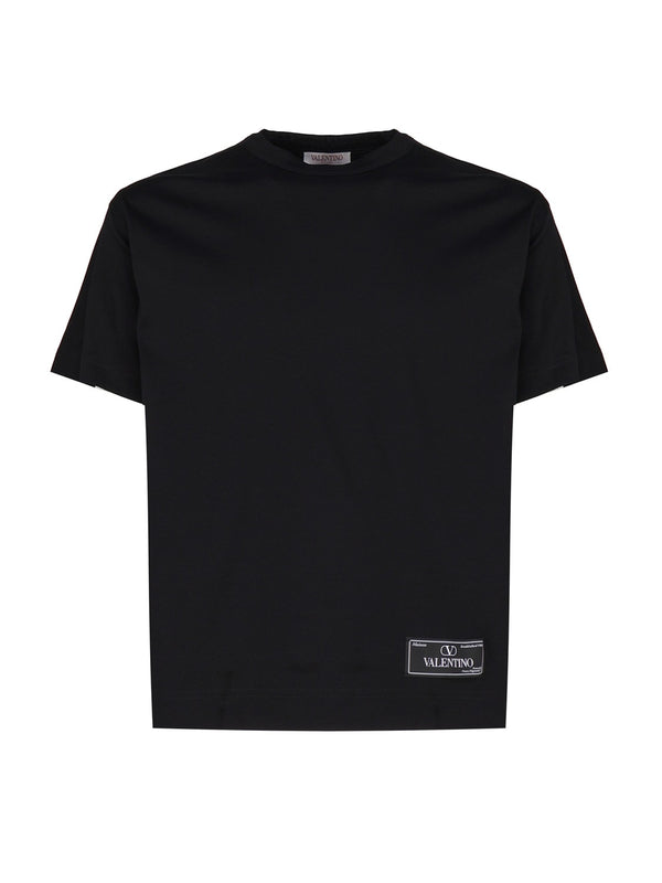 Cotton T-shirt With Maison Valentino Sartorial Label - Men