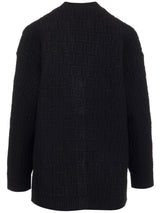 Fendi Oversized V-neck Ff Motif Cardigan - Women - Piano Luigi