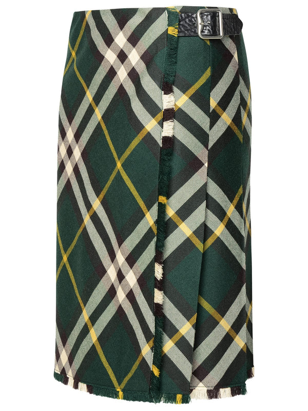 Burberry Green Wool Skirt - Women