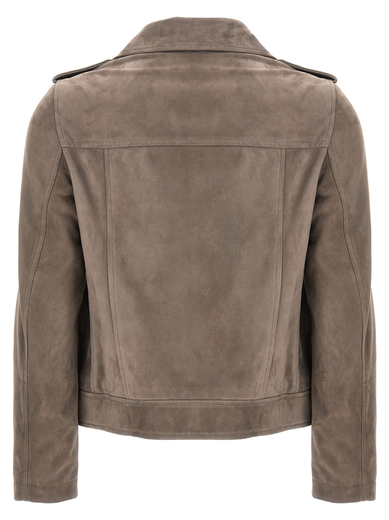 Brunello Cucinelli Suede Biker Jacket - Women