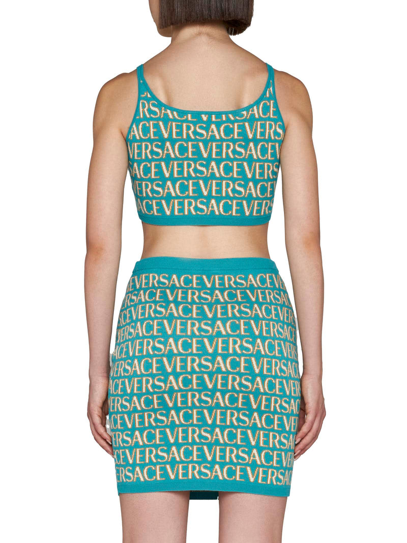 Versace Jacquard Knit Top - Women