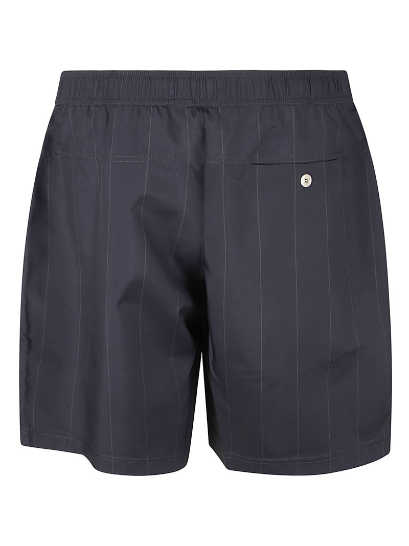 Brunello Cucinelli Logo Patched Stripe Shorts - Men