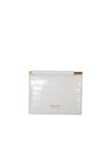 Tom Ford White Crocodile Clip Money Card Holder - Men - Piano Luigi