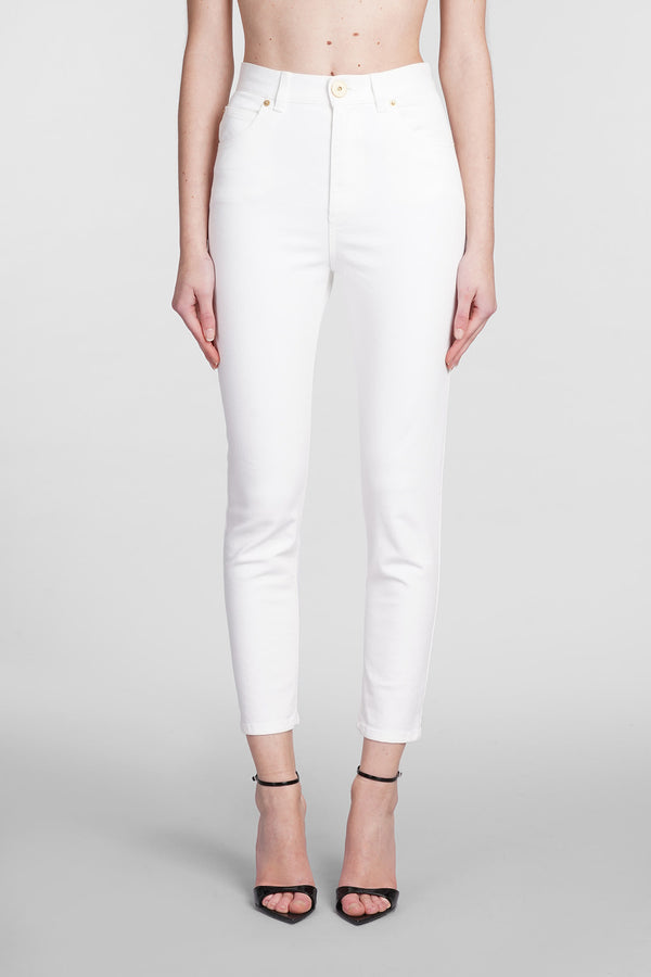 Balmain Jeans In White Cotton - Women