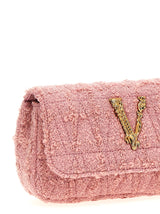 Versace Logo Tweed Crossbody Bag - Women