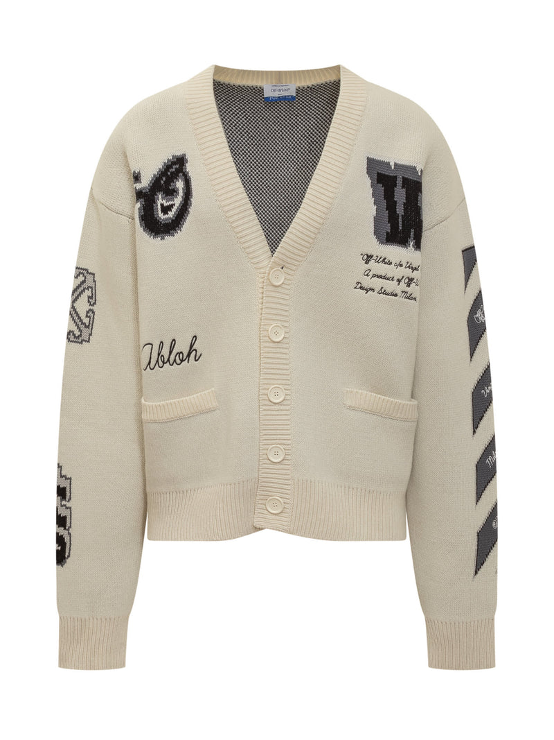 Off-White Arrow Logo Varsity Cardigan - Men