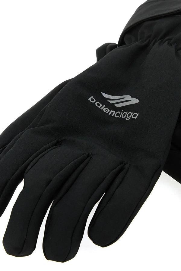 Balenciaga Black Polyester Ski Gloves - Men