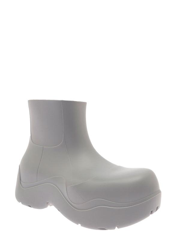 Bottega Veneta puddle Grey Molded Ankle Boots In Biodegradable Rubber Woman - Women