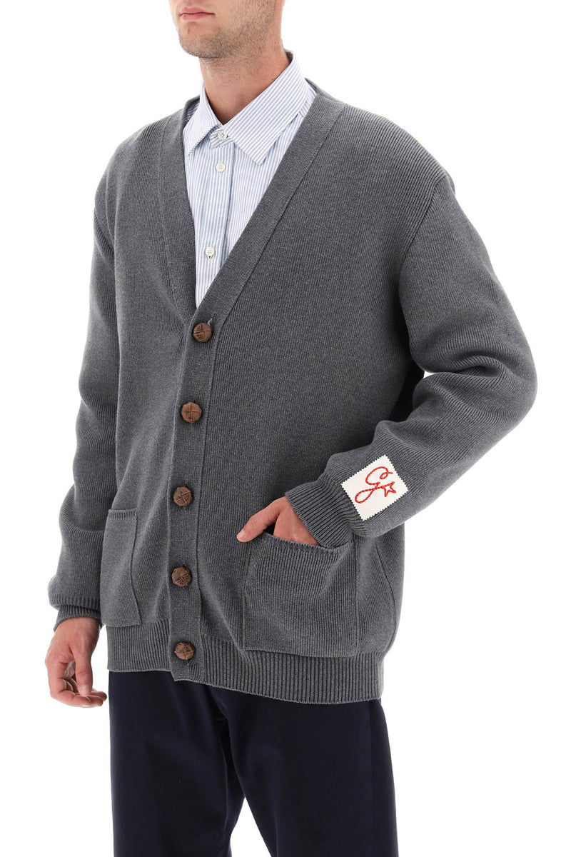 Golden Goose Darryl Cotton Cardigan With Lettering - Men