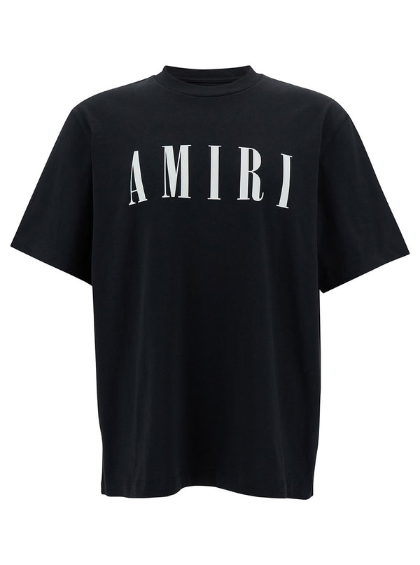 AMIRI Black T-shirt With Contrasting Logo Print In Cotton Man - Men